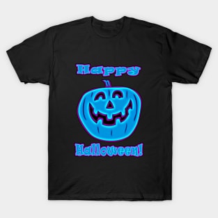 Blue Halloween Pumpkin T-Shirt